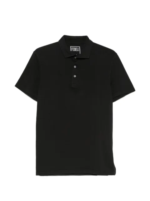 Fedeli short-sleeve polo shirt Black TUD00120