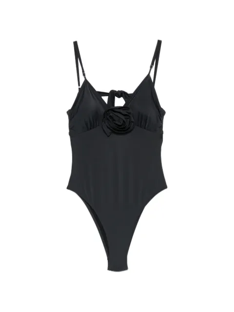 Moschino floral-appliqué swimsuit Black A49109404
