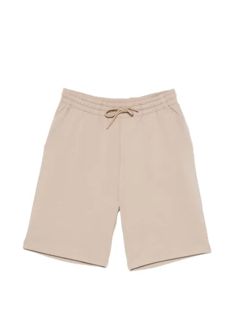 OUTHERE drawstring logo-patch shorts Neutrals 4648M212B209