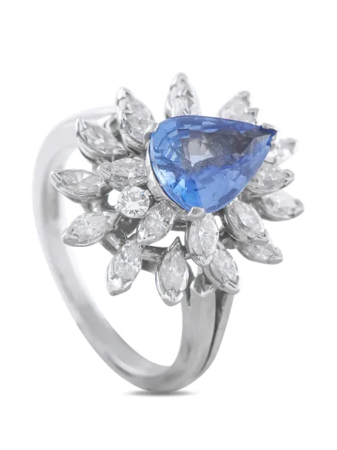 Tiffany & Co. sapphire diamond platinum ring Silver TI03040626