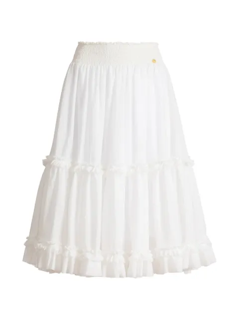 Balmain long gathered skirt White HF1LE730XL92