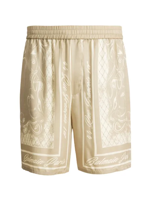 Balmain printed Foulard pyjama shorts Neutrals HH1PA145VJ07
