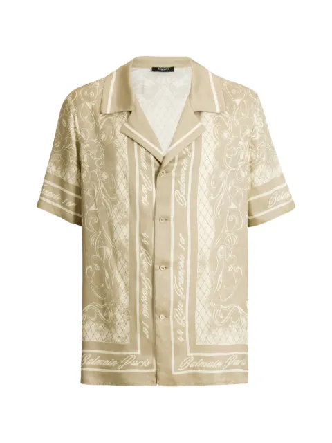 Balmain printed Foulard pyjama shirt Neutrals HH1HN130VJ04