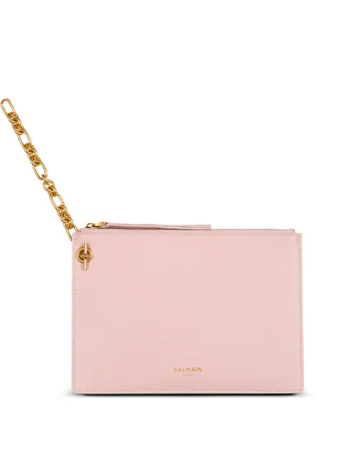 Balmain pulse card holder in smooth leather Pink HN1LN292LNSA
