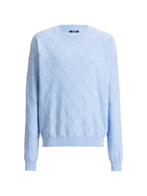 Balmain Balmain Vintage knit jumper Blue HH1KD185KK30