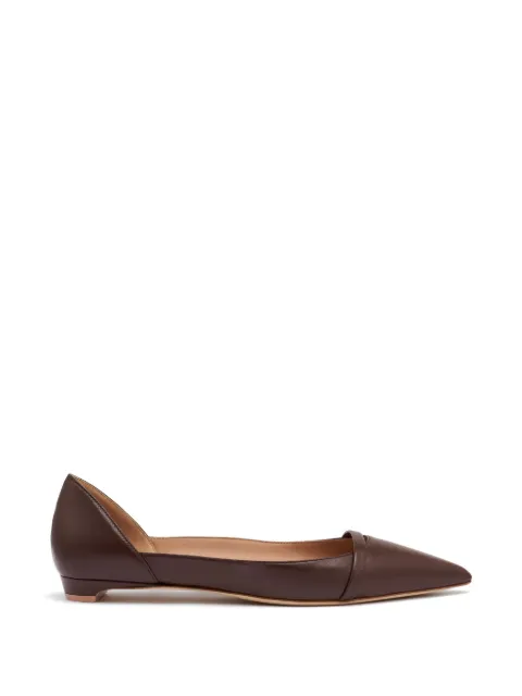 Malone Souliers Crawford leather flat pumps Brown CRAWFORD102