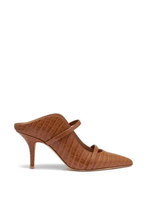 Malone Souliers Maureen embossed leather mules Brown MAUREEN70509