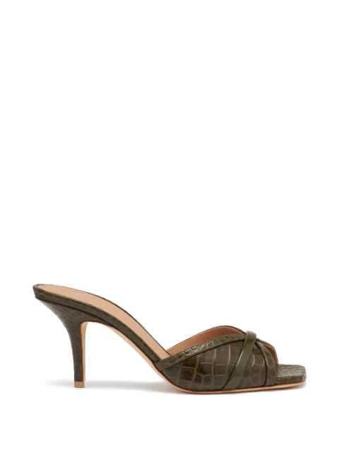 Malone Souliers Perla embossed leather sandals Green PERLA70132