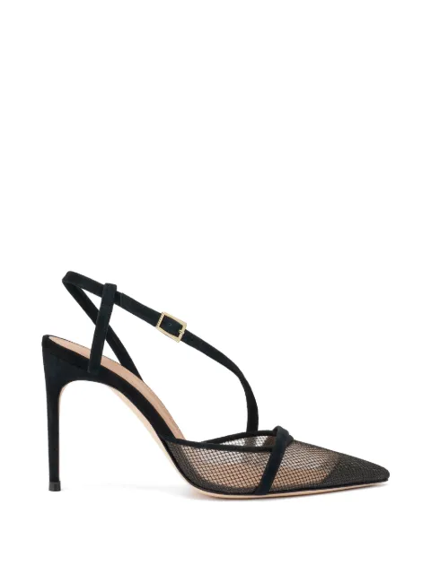 Malone Souliers Valeria mesh slingback pumps Black VALERIA904