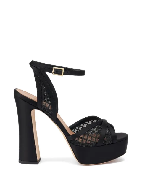 Malone Souliers Sylvie sequin-mesh sandals Black SYLVIE12512