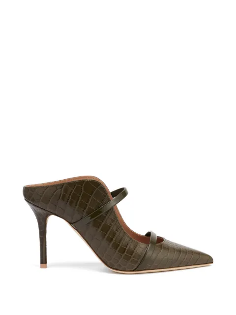 Malone Souliers Maureen croc-embossed leather mules Green MAUREEN85337