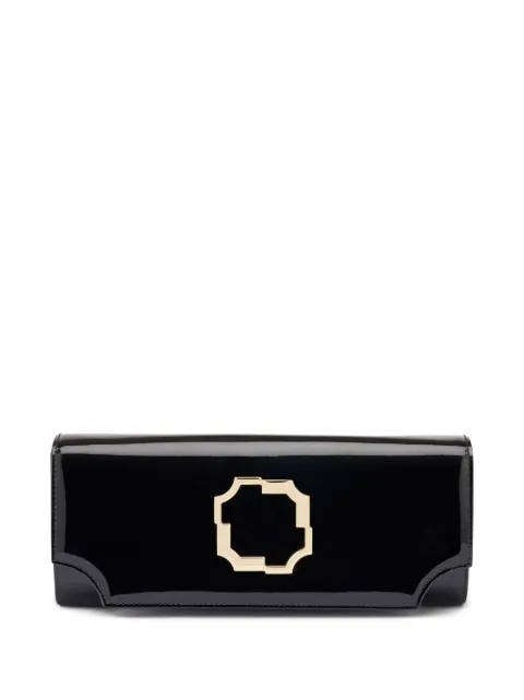 Malone Souliers Vivien patent-leather clutch bag Black VIVIENWALLETONCHAIN2