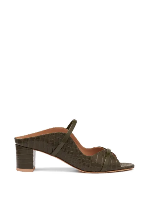Malone Souliers Norah embossed leather sandals Green NORAH459
