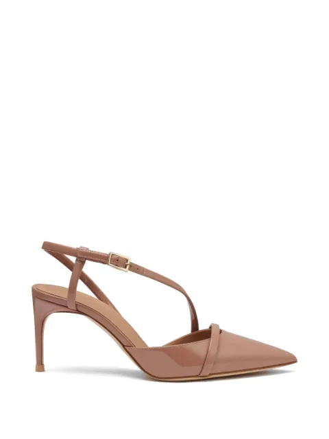Malone Souliers Valeria patent-leather slingback pumps Neutrals VALERIA7022