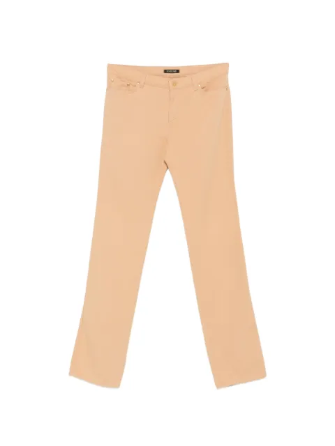 Roberto Cavalli Vintage 2000s logo-patch trousers Neutrals RC290BBQ