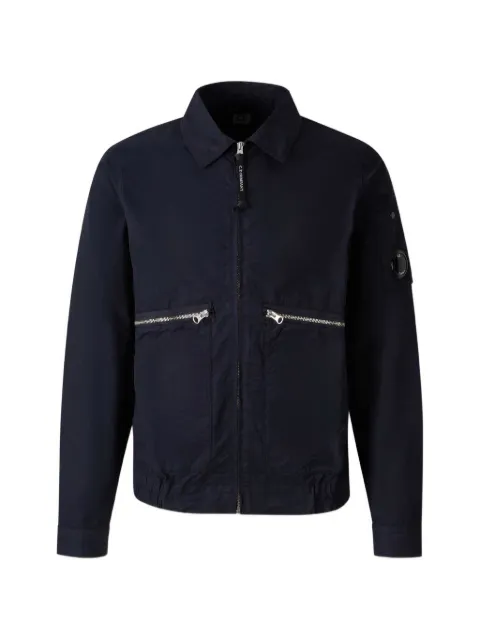 C.P. Company Lens-detail zip-up jacket Black 20CMOS077A110324G888