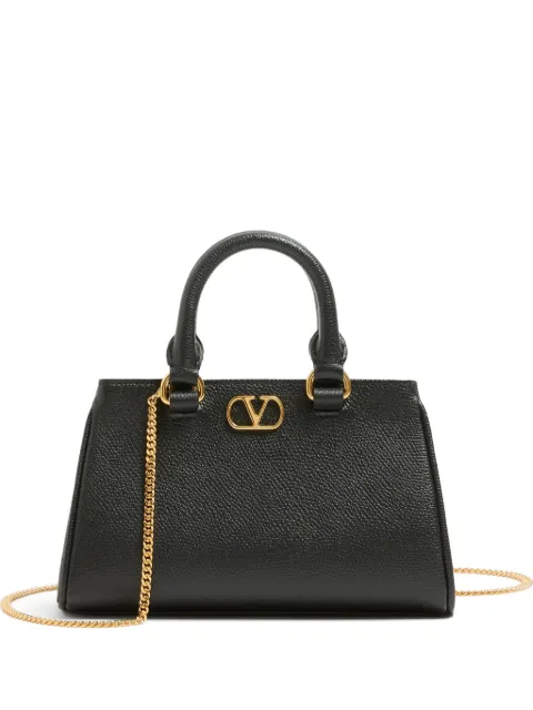 Valentino Garavani Vlogo Signature mini bag in grainy calfskin Black WP0BA9SNP