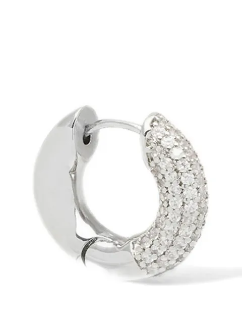 YOJ Huggie hoop earring Silver 24MES0036
