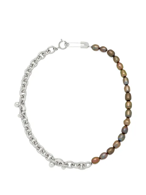 YOJ link-chain necklace Silver 24MNKSPRLGR0012