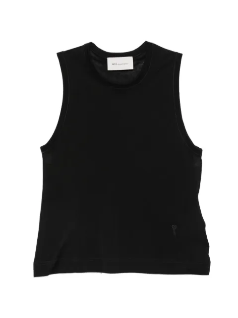 AMI Paris logo-embroidery tank top Black FTP818JE0211