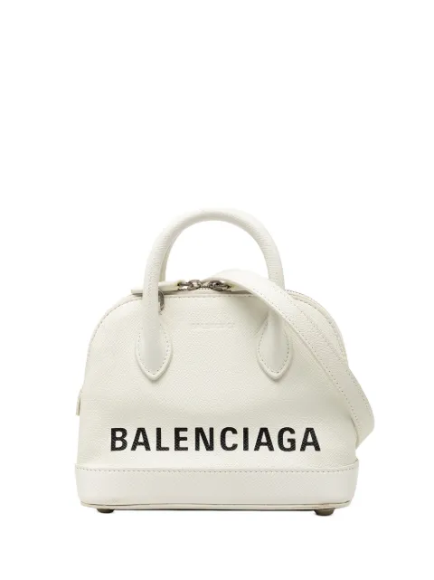 Balenciaga Pre-Owned 2019 XXS Calfskin Ville Top Handle Bag satchel White VB5SUCR53YG4C2CO