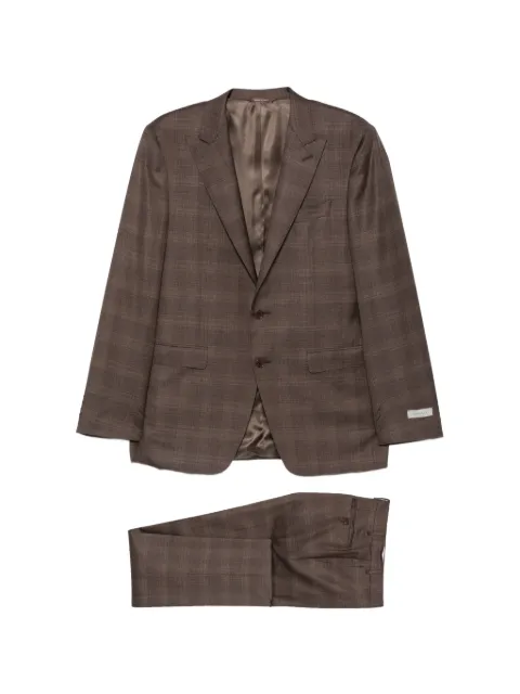 Canali checked suit Brown BF0436519227