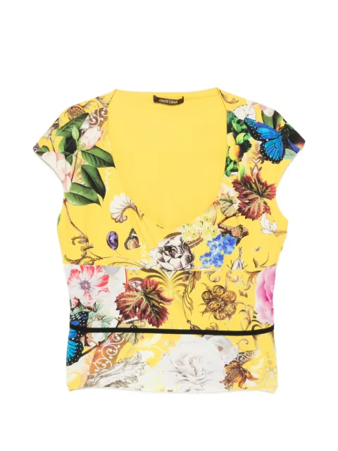 Roberto Cavalli Vintage 2000s floral-print top Yellow RC290BBU