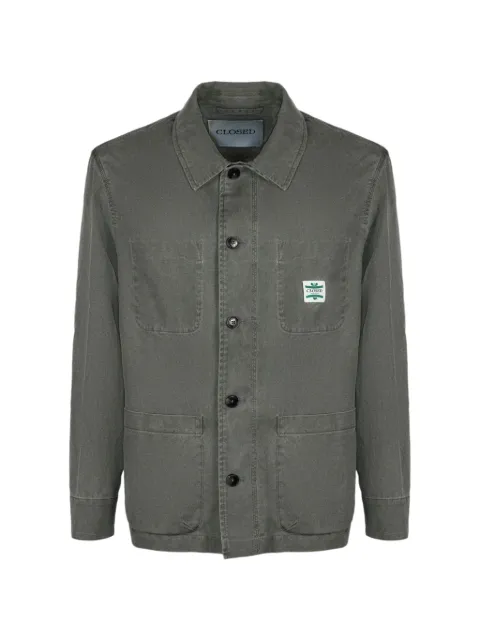 Closed logo-patch multi-pocket SHIRT jacket Green C8741953520
