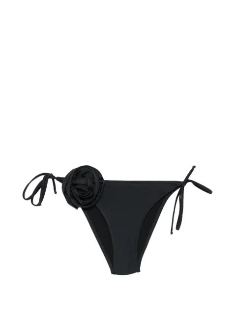 Moschino floral-applique side-tie bikini bottoms Black A59189404
