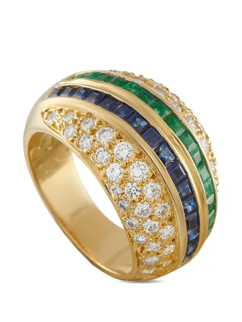 LB Exclusive emerald sapphire 1.85ct diamond yellow gold ring Gold MF18022326