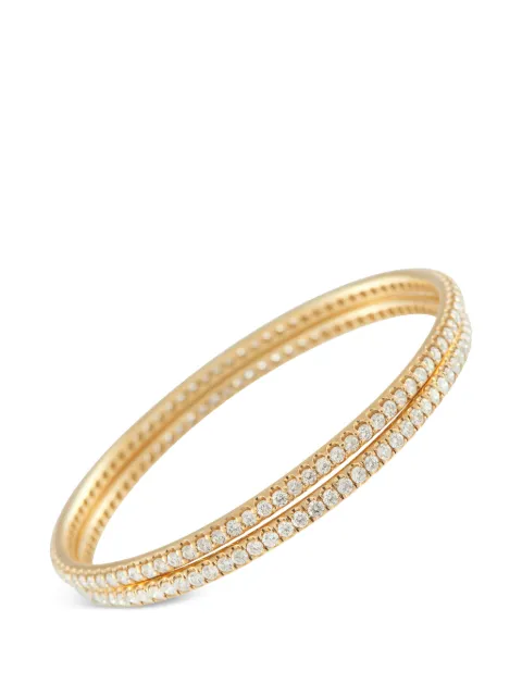 LB Exclusive diamond 18k yellow gold bangle bracelet set Gold MF25022326
