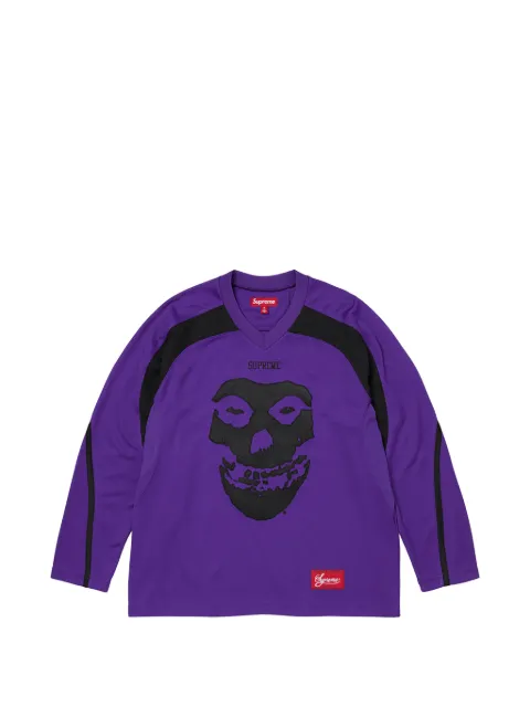 Supreme The Misfits skull-print hockey jersey Purple SU27402