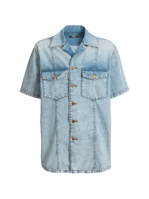Balmain light blue denim shirt Blue HH1HB065DF97