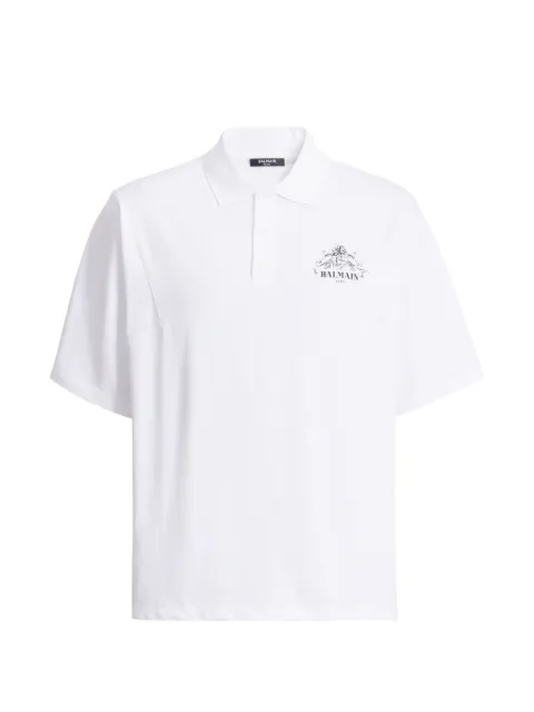 Balmain printed Balmain Vine polo White HH1GC055BD64