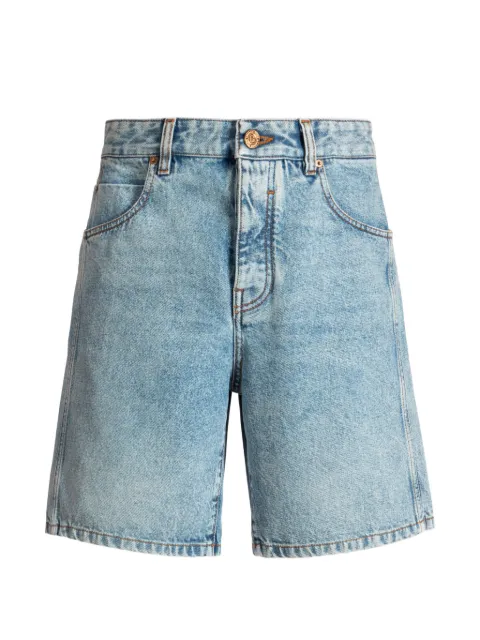 Balmain light blue denim Bermuda shorts Blue HH1MA046DF97