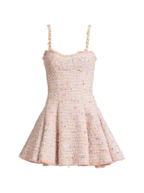 Balmain flared Tweed dress Pink HF1R2302XM17