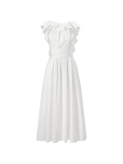 Carolina Herrera ruffled neckline dress White E2611N528SCT
