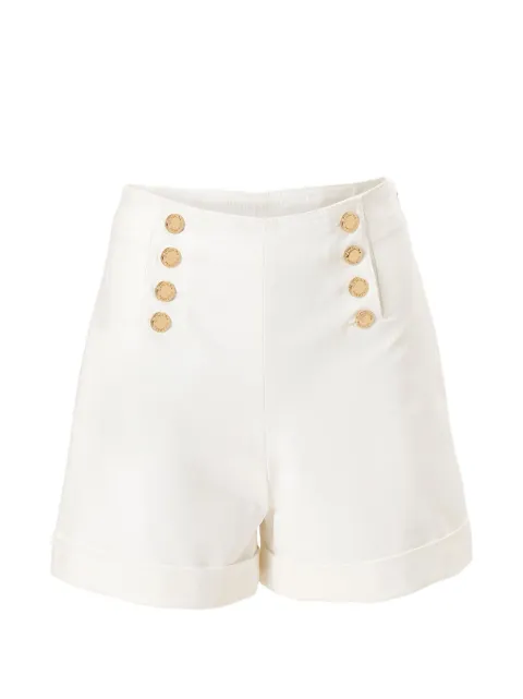 Carolina Herrera high-waisted wide-leg shorts White E2611N402STS
