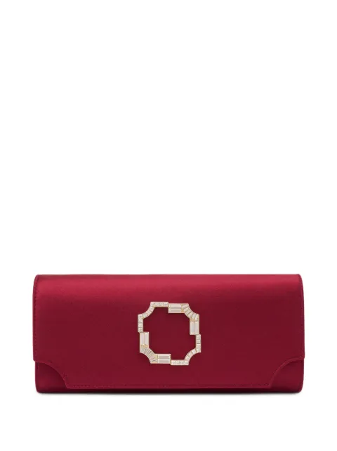 Malone Souliers Vivien crystal-embellished clutch bag Red VIVIENWALLETONCHAIN1