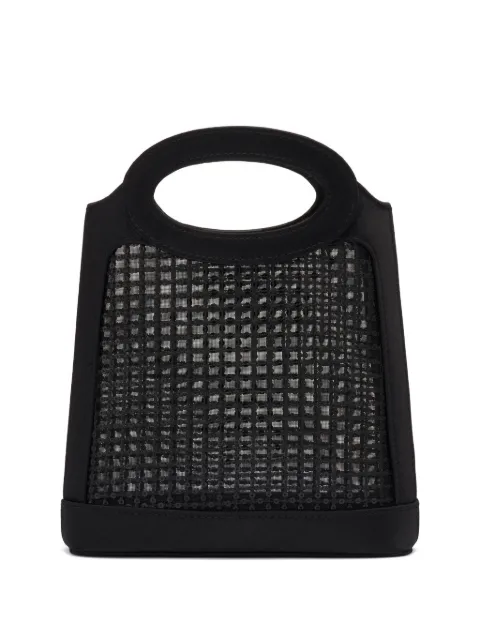 Malone Souliers mini Aura sequined-mesh tote bag Black AURA1
