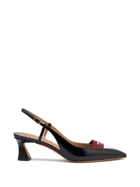 Malone Souliers Suze patent leather slingback pumps Black SUZE452
