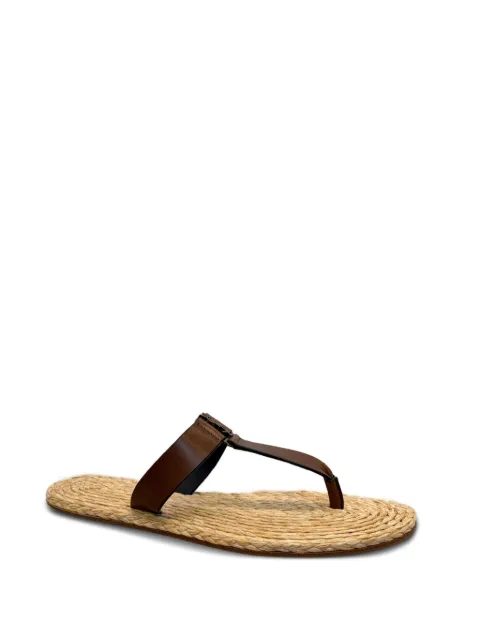 Saint Laurent Babylone leather sandals Brown 869729DWEDD