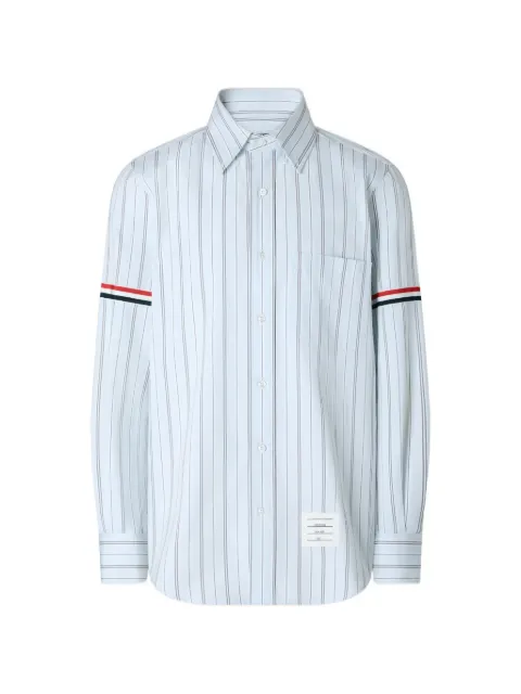 Thom Browne Madras hairline-stripe armband shirt Blue MWL301OF1223