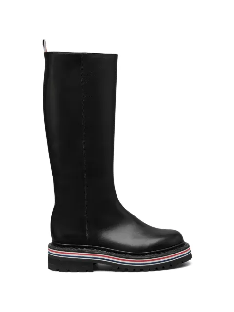 Thom Browne RWB-stripe leather boots Black FFB265H05584