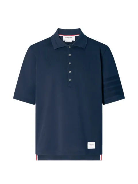 Thom Browne 4-Bar ottoman polo shirt Blue MJP249AJ0276