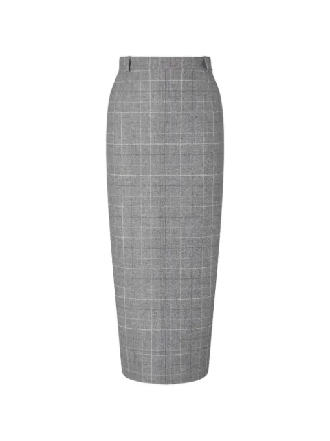 Thom Browne windowpane houndstooth-tweed pencil midi skirt Grey FGCA32AF1217