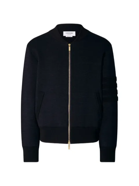 Thom Browne 4-Bar Ottoman Milano-stitch bomber jacket Blue MKJ144AY1055