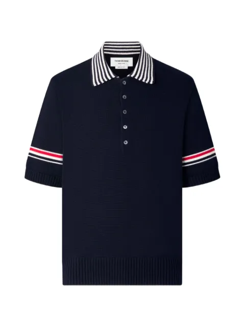 Thom Browne RWB Armband sailboat polo shirt Blue MKP164AY3043