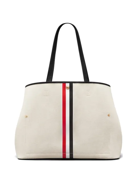 Thom Browne canvas tote bag Neutrals MAG477AF0492