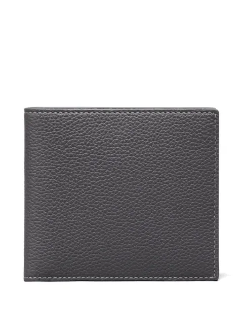 Thom Browne pebble-grain bifold wallet Grey MAW023AL0105